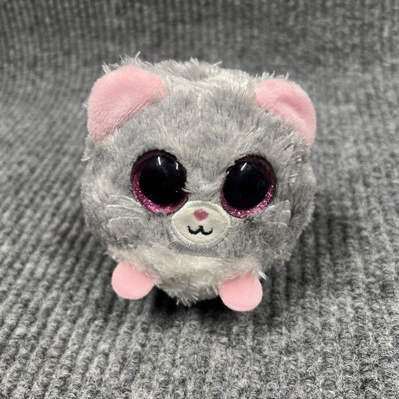 Amazing Squishee! Plushies 4” Plush Cheesy Mouse Gray Pink Big Eyes Stuffed Toy - Picture 2 of 12